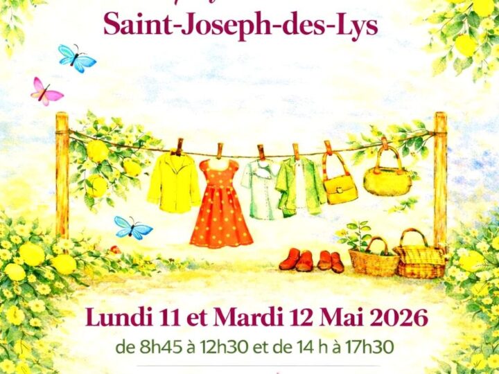 Agenda : Braderie de Saint-Joseph-des-Lys les 11 et 12 mai
